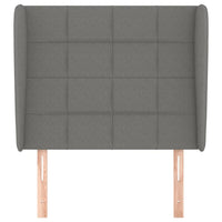 Testiera ad Orecchio Grigio Scuro 93x23x118/128 cm in Tessuto 3117939