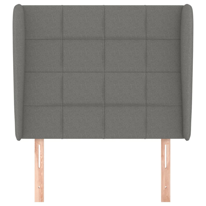 Testiera ad Orecchio Grigio Scuro 93x23x118/128 cm in Tessuto 3117939