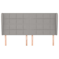 Testiera ad Orecchio Grigio Chiaro 163x23x118/128 cm in Tessuto 3117962