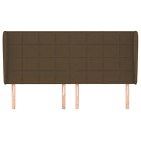 Testiera ad Orecchio Marrone Scuro 163x23x118/128 cm in Tessuto 3117965