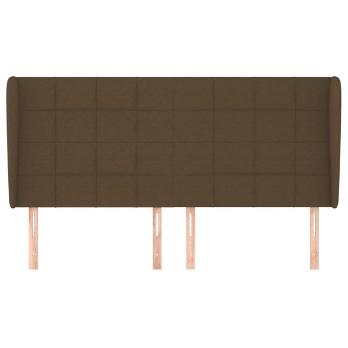 Testiera ad Orecchio Marrone Scuro 163x23x118/128 cm in Tessuto 3117965