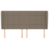 Testiera ad Orecchio-Testata con Orecchie Tortora 163x23x118/128 cm in Tessuto 948505