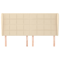 Testiera ad Orecchio-Testata con Orecchie Crema 203x23x118/128 cm in Tessuto 805213