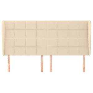 Testiera ad Orecchio-Testata con Orecchie Crema 203x23x118/128 cm in Tessuto 805213