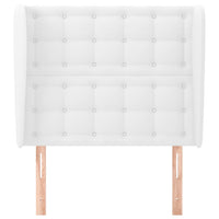 Testiera ad Orecchio Bianca 83x23x118/128 cm in Similpelle 3118029