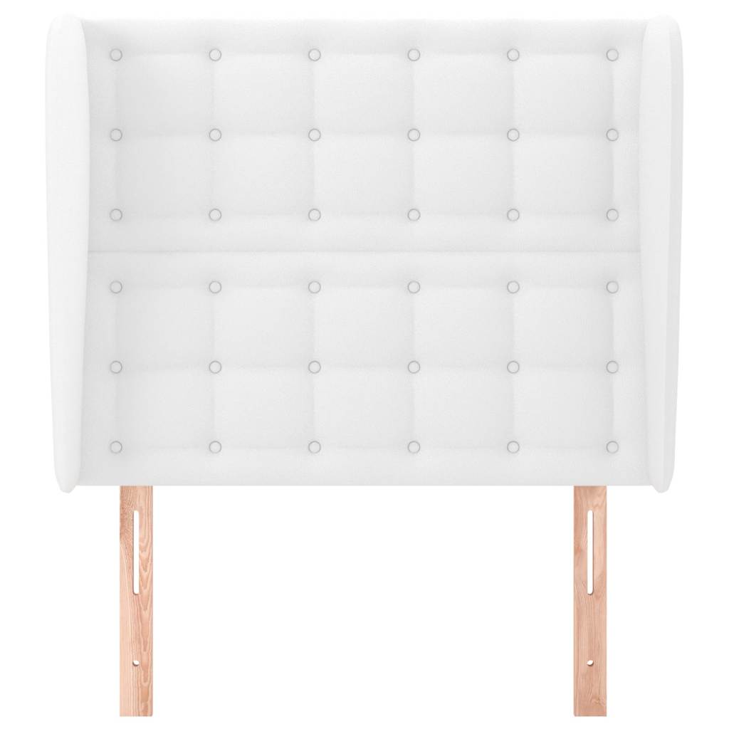 Testiera ad Orecchio-Testata con Orecchie Bianca 83x23x118/128 cm in Similpelle 193653