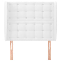 Testiera ad Orecchio-Testata con Orecchie Bianca 83x23x118/128 cm in Similpelle 193653