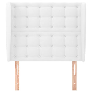 Testiera ad Orecchio-Testata con Orecchie Bianca 83x23x118/128 cm in Similpelle 193653