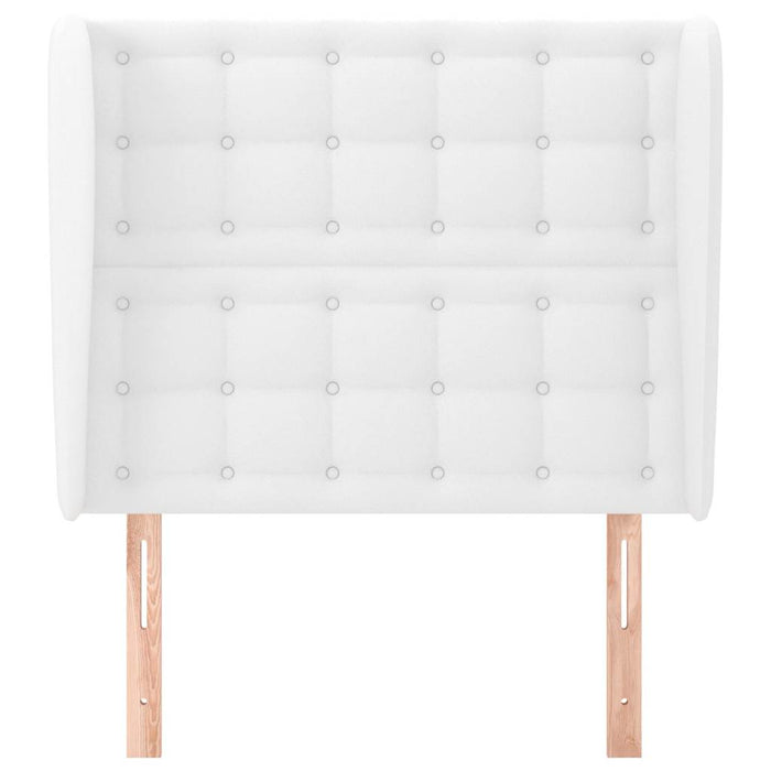 Testiera ad Orecchio-Testata con Orecchie Bianca 83x23x118/128 cm in Similpelle 193653