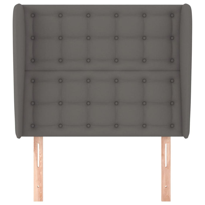 Testiera ad Orecchio Grigia 83x23x118/128 cm in Similpelle