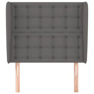 Testiera ad Orecchio-Testata con Orecchie Grigio Scuro 93x23x118/128cm in Similpelle 237510