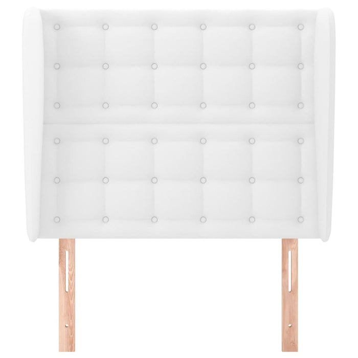 Testiera ad Orecchio Bianca 103x23x118/128 cm in Similpelle 3118041