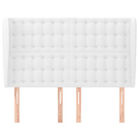 Testiera ad Orecchio-Testata con Orecchie Bianca 147x23x118/128 cm in Similpelle 720339