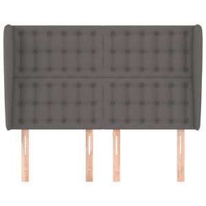 Testiera ad Orecchio-Testata con Orecchie Grigio 147x23x118/128cm in Similpelle 308543