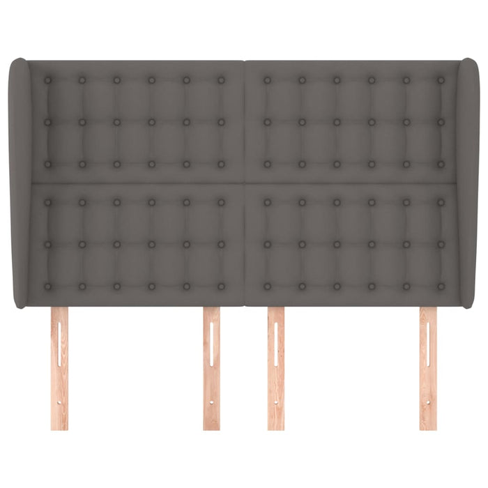 Testiera ad Orecchio-Testata con Orecchie Grigio 147x23x118/128cm in Similpelle 308543