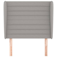 Testiera ad Orecchio-Testata con Orecchie Grigio Chiaro 83x23x118/128 cm in Tessuto 744379