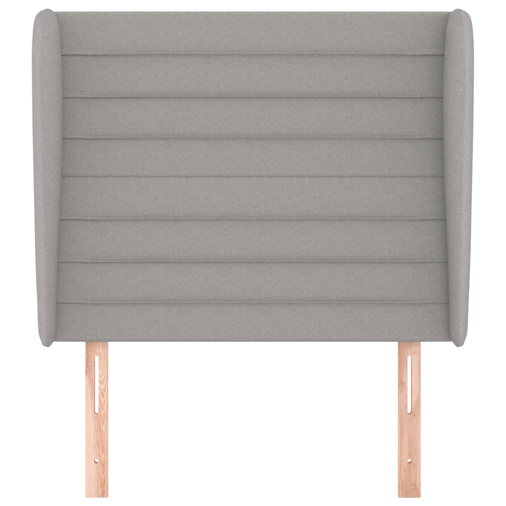 Testiera ad Orecchio Grigio Chiaro 93x23x118/128 cm in Tessuto 3118078