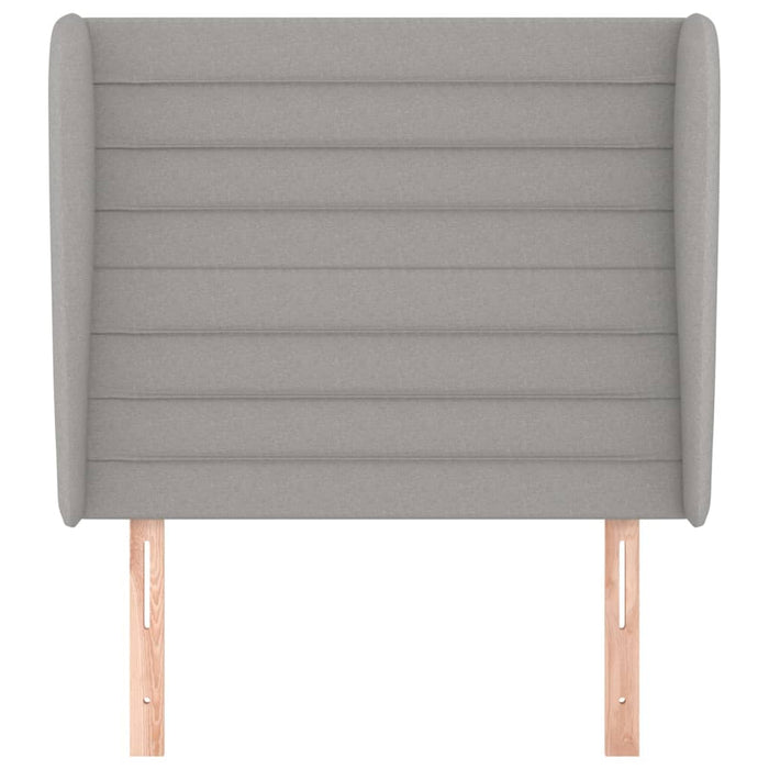 Testiera ad Orecchio-Testata con Orecchie Grigio Chiaro 103x23x118/128 cm in Tessuto 884514