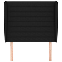 Testiera ad Orecchio Nera 103x23x118/128 cm in Tessuto 3118088