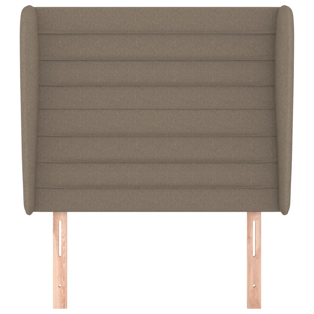 Testiera ad Orecchio-Testata con Orecchie Tortora 103x23x118/128 cm in Tessuto 755312