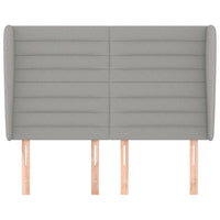 Testiera ad Orecchio-Testata con Orecchie Grigio Chiaro 147x23x118/128 cm in Tessuto 570406