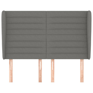 Testiera ad Orecchio GrigioScuro 147 x 23 x 118/128cm inTessuto 3118095