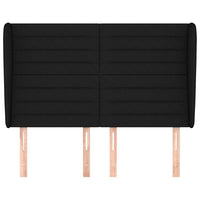 Testiera ad Orecchio-Testata con Orecchie Nera 147 x 23 x 118/128 cm in Tessuto 853871