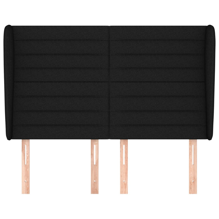 Testiera ad Orecchio-Testata con Orecchie Nera 147 x 23 x 118/128 cm in Tessuto 853871