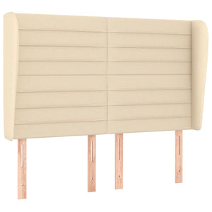 Testiera ad Orecchio-Testata con Orecchie Crema 147 x 23 x 118/128 cm in Tessuto 481993