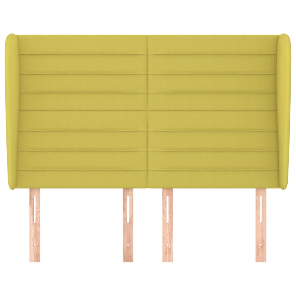 Testiera ad Orecchio Verde 147 x 23 x 118/128 cm in Tessuto