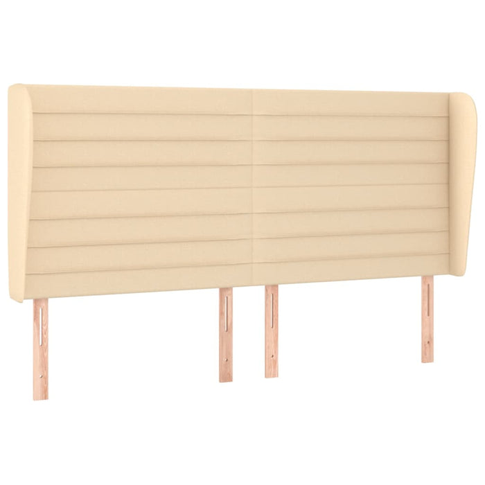 Testiera ad Orecchio-Testata con Orecchie Crema 183x23x118/128 cm in Tessuto 212038