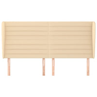 Testiera ad Orecchio-Testata con Orecchie Crema 183x23x118/128 cm in Tessuto 212038