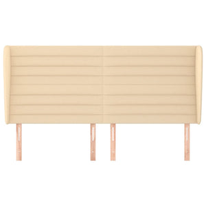 Testiera ad Orecchio-Testata con Orecchie Crema 183x23x118/128 cm in Tessuto 212038