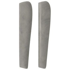 Testiera ad Orecchio Grigio Chiaro 93x23x118/128 cm in Velluto 3118132