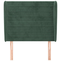 Testiera ad Orecchio Verde Scuro 103x23x118/128cm in Velluto 3118141