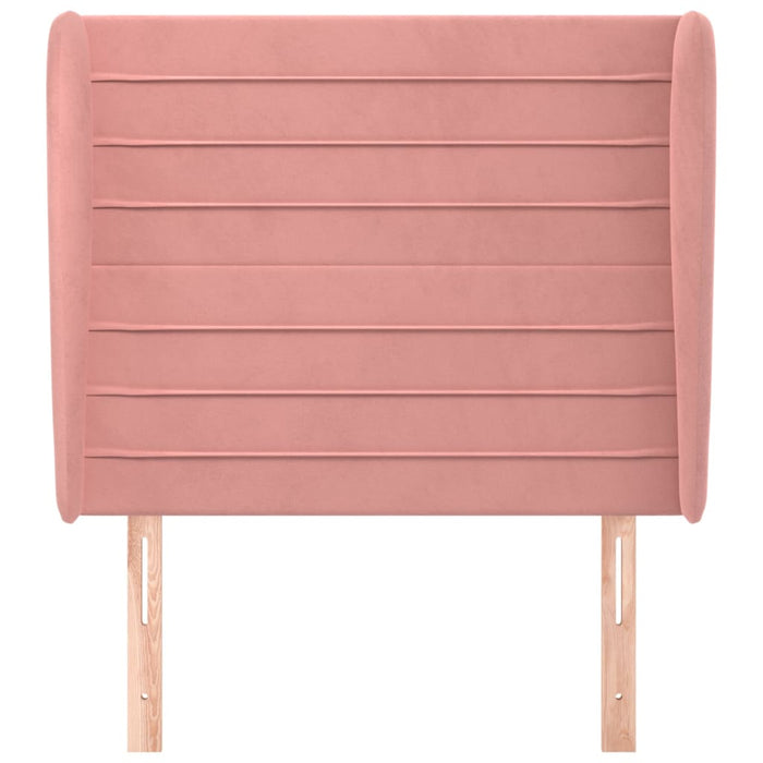 Testiera ad Orecchio Rosa 103x23x118/128 cm in Velluto 3118143