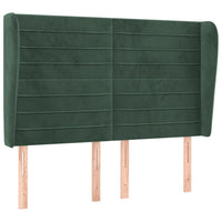 Testiera ad Orecchio Verde Scuro 147x23x118/128cm in Velluto 3118147