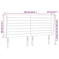 Testiera ad Orecchio Verde Scuro 163x23x118/128cm in Velluto 3118153