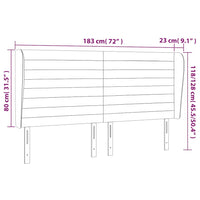 Testiera ad Orecchio-Testata con Orecchie Verde Scuro 183x23x118/128cm in Velluto 507663