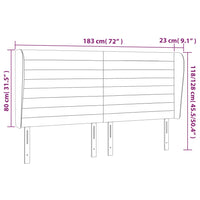 Testiera ad Orecchio Verde Scuro 183x23x118/128cm in Velluto 3118159