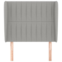 Testiera ad Orecchio-Testata con Orecchie Grigio Chiaro 93x23x118/128 cm in Tessuto 781658