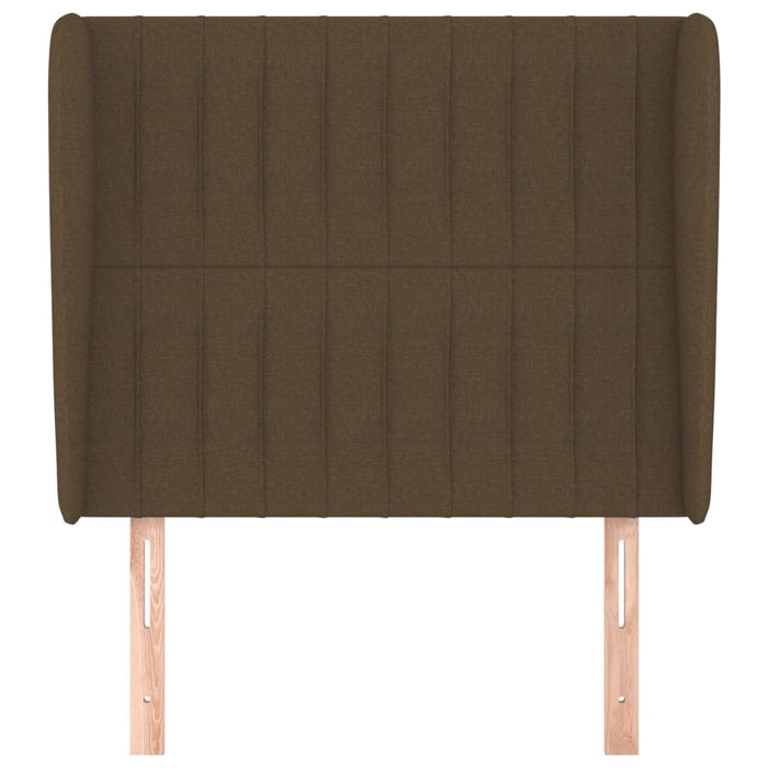 Testiera ad Orecchio Marrone Scuro 93x23x118/128 cm in Tessuto