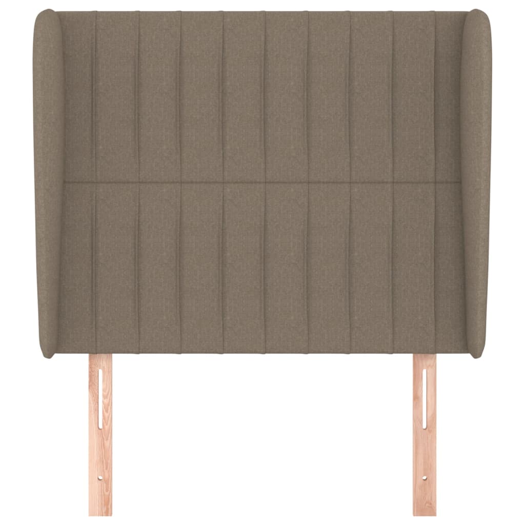 Testiera ad Orecchio-Testata con Orecchie Tortora 93x23x118/128 cm in Tessuto 331083