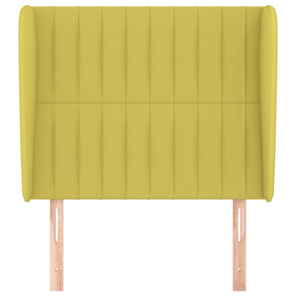 Testiera ad Orecchio Verde 103x23x118/128 cm in Tessuto