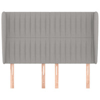 Testiera ad Orecchio-Testata con Orecchie Grigio Chiaro 147x23x118/128 cm in Tessuto 994232