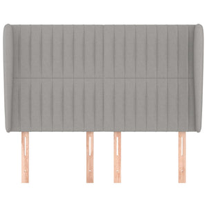 Testiera ad Orecchio-Testata con Orecchie Grigio Chiaro 147x23x118/128 cm in Tessuto 994232