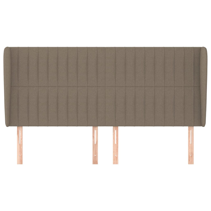 Testiera ad Orecchio-Testata con Orecchie Tortora 163x23x118/128 cm in Tessuto 434319