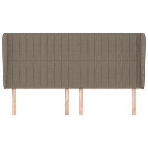 Testiera ad Orecchio-Testata con Orecchie Tortora 183x23x118/128 cm in Tessuto 217709