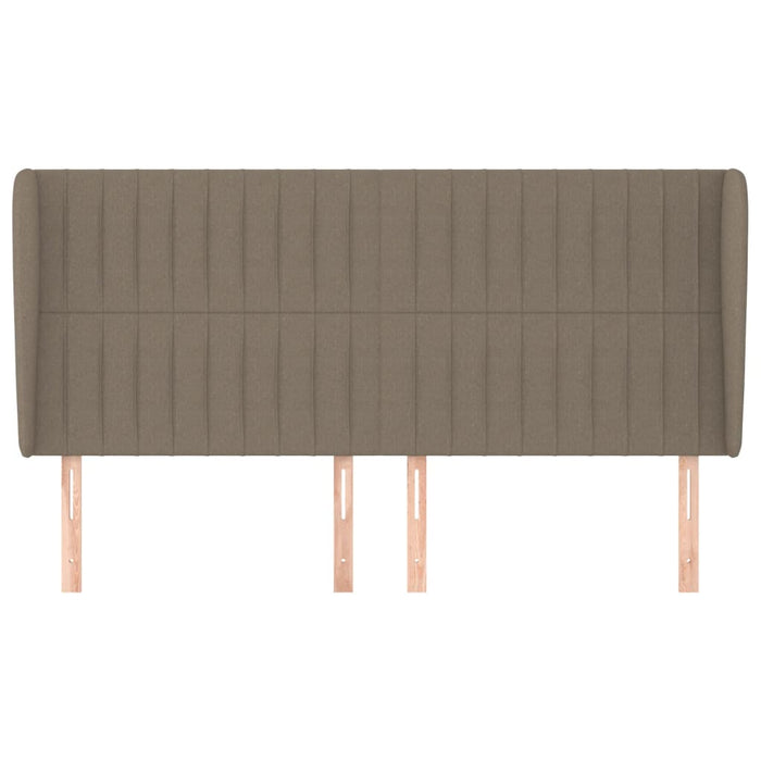 Testiera ad Orecchio-Testata con Orecchie Tortora 183x23x118/128 cm in Tessuto 217709