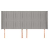 Testiera ad Orecchio Grigio Chiaro 203x23x118/128 cm in Tessuto 3118216